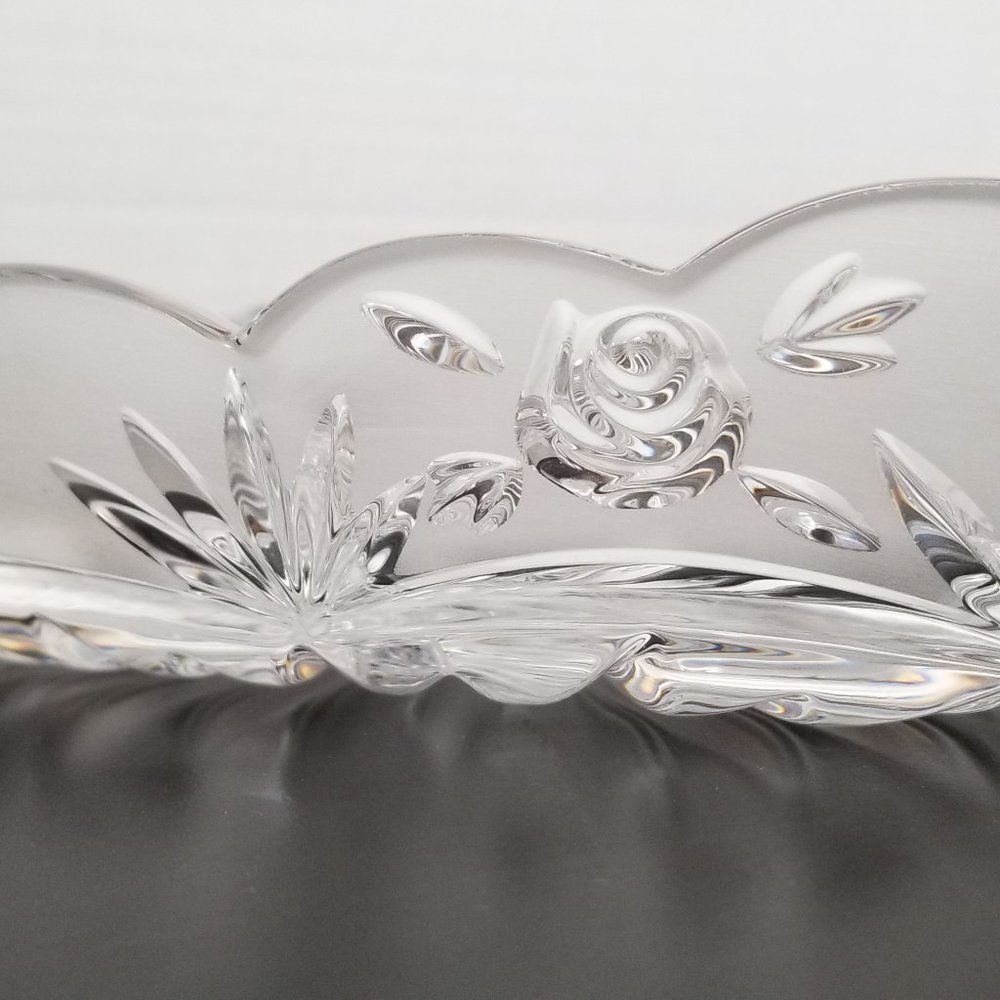 Bleikristall Crystal Divided Heart-Shaped Frosted & Clear Dish - Picture 4 of 6